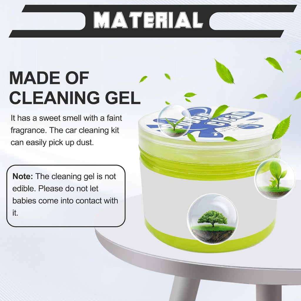 Car Cleaning Gel Clean Putty, Universal Auto Interior Cleaner Slime, Auto Detailing Tools Accessories for Cleaning Vehicle Interiors/Electronic Products/Homes/Offices, Gifts for Men Women (Yellow)