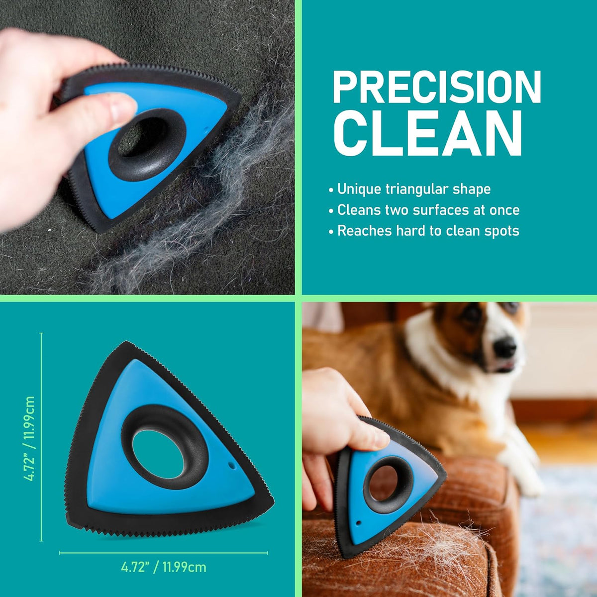 Pet Hair Removal Tool, Dog Hair Remover, for Car Carpet, Furniture, Easy Use Car Detailing Fur Remover Tool, Pet Hair Remover for Pet Fur