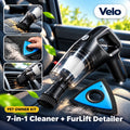 VeloVac Pet Owner Kit: 7-in-1 Cordless Car Cleaner with FurLift Pet Hair Detailer